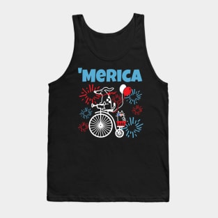 America 'Merica Bike, Patriotic Fourth of July Tank Top